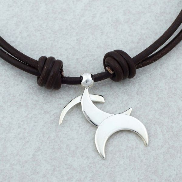 Alternate image for Taxco Sterling Silver Sagittarius Mexican Pendant Necklace Sagittarius Moon
