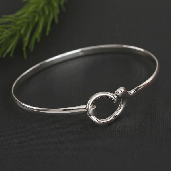 Alternate image for Taxco Sterling Silver Bangle Bracelet from Mexico Delightful Swirl
