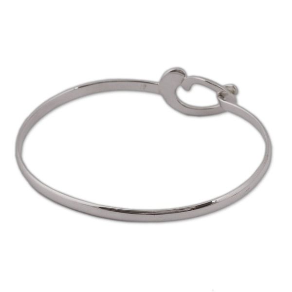Alternate image for Taxco Sterling Silver Bangle Bracelet from Mexico Delightful Swirl