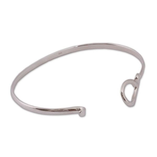 Alternate image for Taxco Sterling Silver Bangle Bracelet from Mexico Delightful Swirl