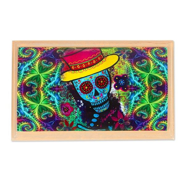Alternate image for Day of the Dead Decoupage Decorative Box from Mexico Dapper Skeleton