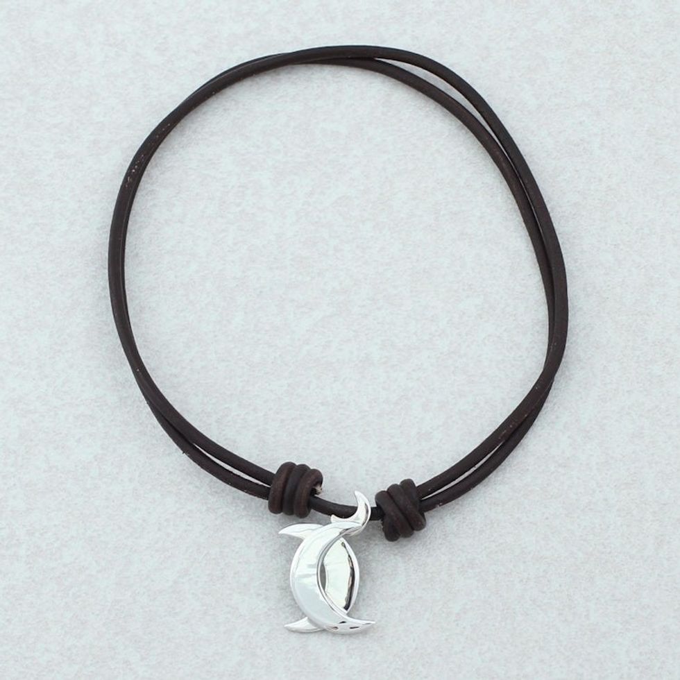 Taxco Sterling Silver Gemini Pendant Necklace from Mexico 'Gemini Moon'