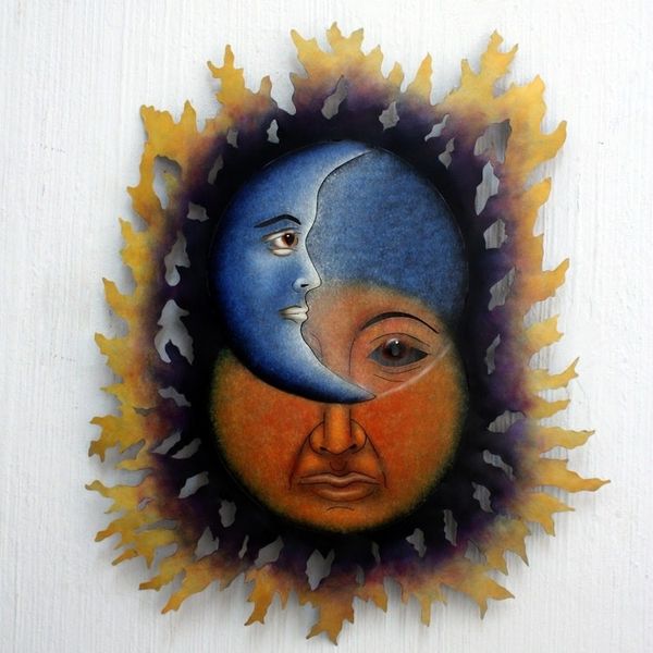 Alternate image for Sun and Moon Steel Wall Art Opposites Attract