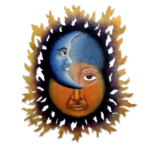 Alternate image for Sun and Moon Steel Wall Art Opposites Attract