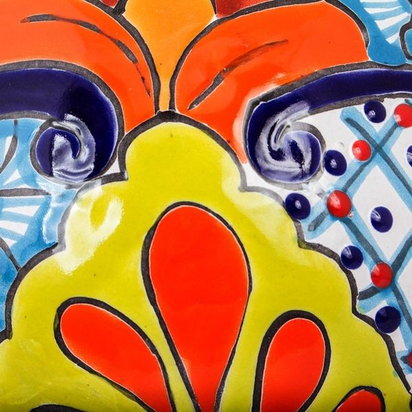 Alternate image for Floral Talavera-Style Ceramic Decorative Accent from Mexico Summer Designs