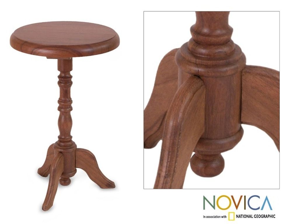 Handmade Colonial Wood Accent Table Furniture 'Colonial Ranch'