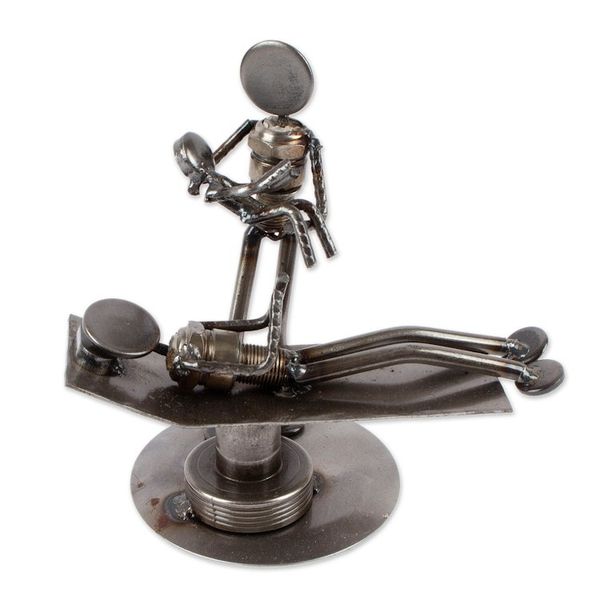 Alternate image for Hand Crafted Recycled Auto Parts and Metal Sculpture Baby is Born