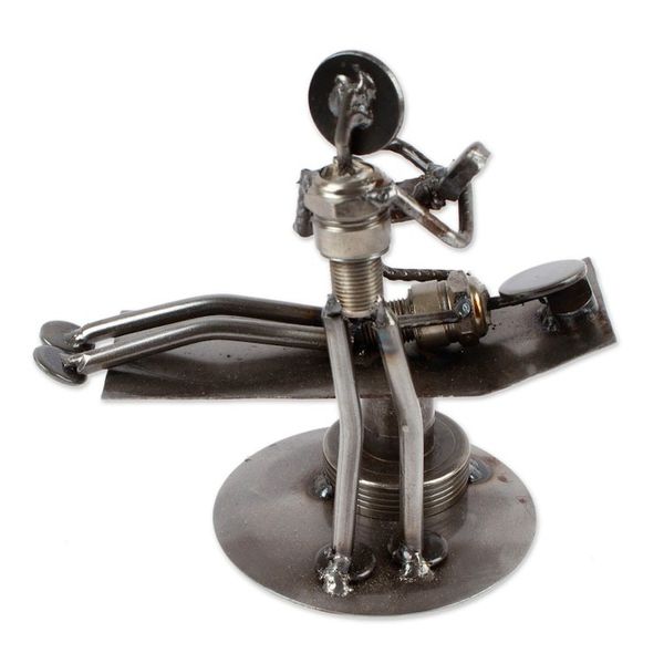 Alternate image for Hand Crafted Recycled Auto Parts and Metal Sculpture Baby is Born