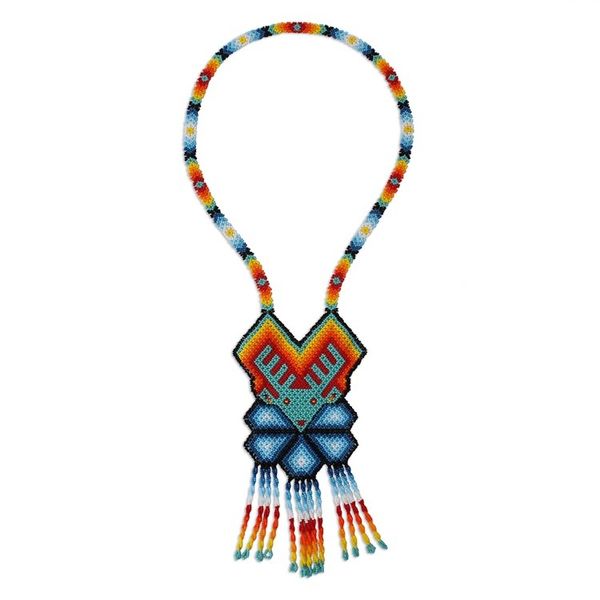 Alternate image for Colorful Deer-Themed Glass Beaded Pendant Necklace Splendorous Deer