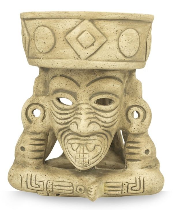 Alternate image for Handmade Aztec Archaeologyl Ceramic Sculpture Ancient Fire God
