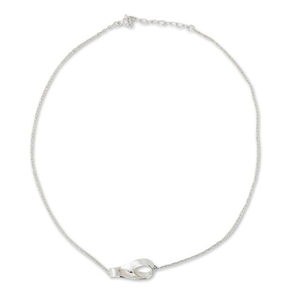 Alternate image for Hand Crafted Taxco Silver Pendant Necklace Infinite Maya