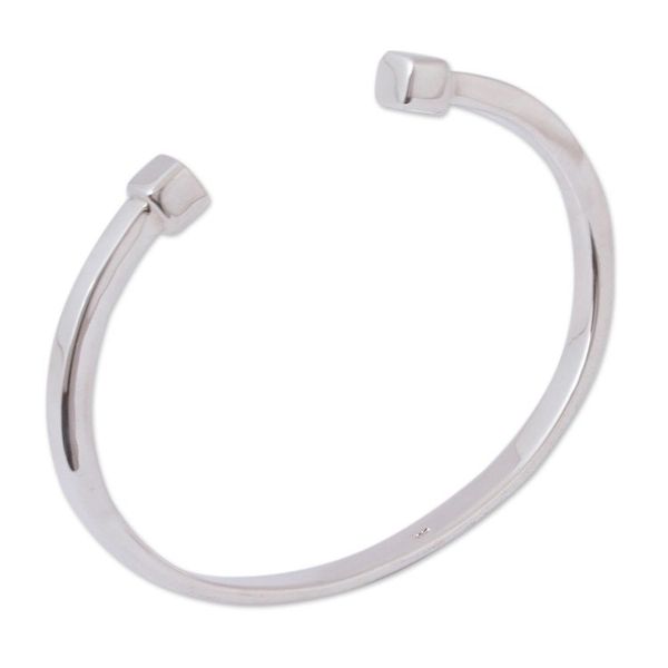 Alternate image for High-Polish Sterling Silver Cuff Bracelet from Mexico Beginning and End