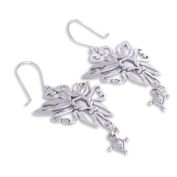 Alternate image for Unique Taxco Silver Sterling Dangle Earrings Fairies