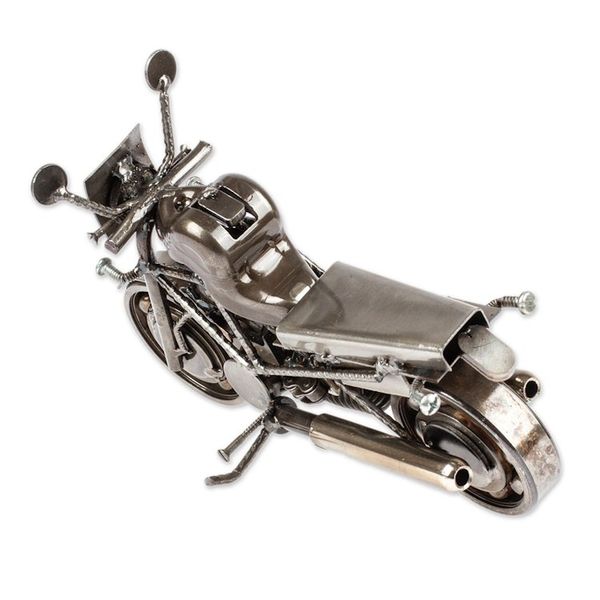 Alternate image for Motorcycle Metal Recycled Sculpture from Mexico Rustic Monster Motorbike