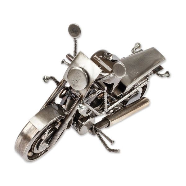 Alternate image for Motorcycle Metal Recycled Sculpture from Mexico Rustic Monster Motorbike