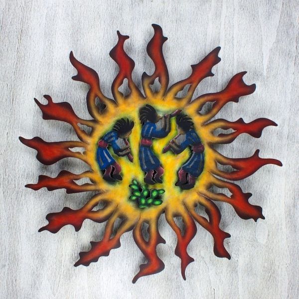 Alternate image for Collectible Kokopelli Steel Wall Art Sun Dancers