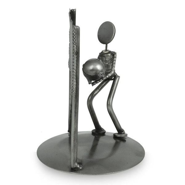 Alternate image for Recycled Car Part Volleyball Sculpture Rustic Beach Volleyball