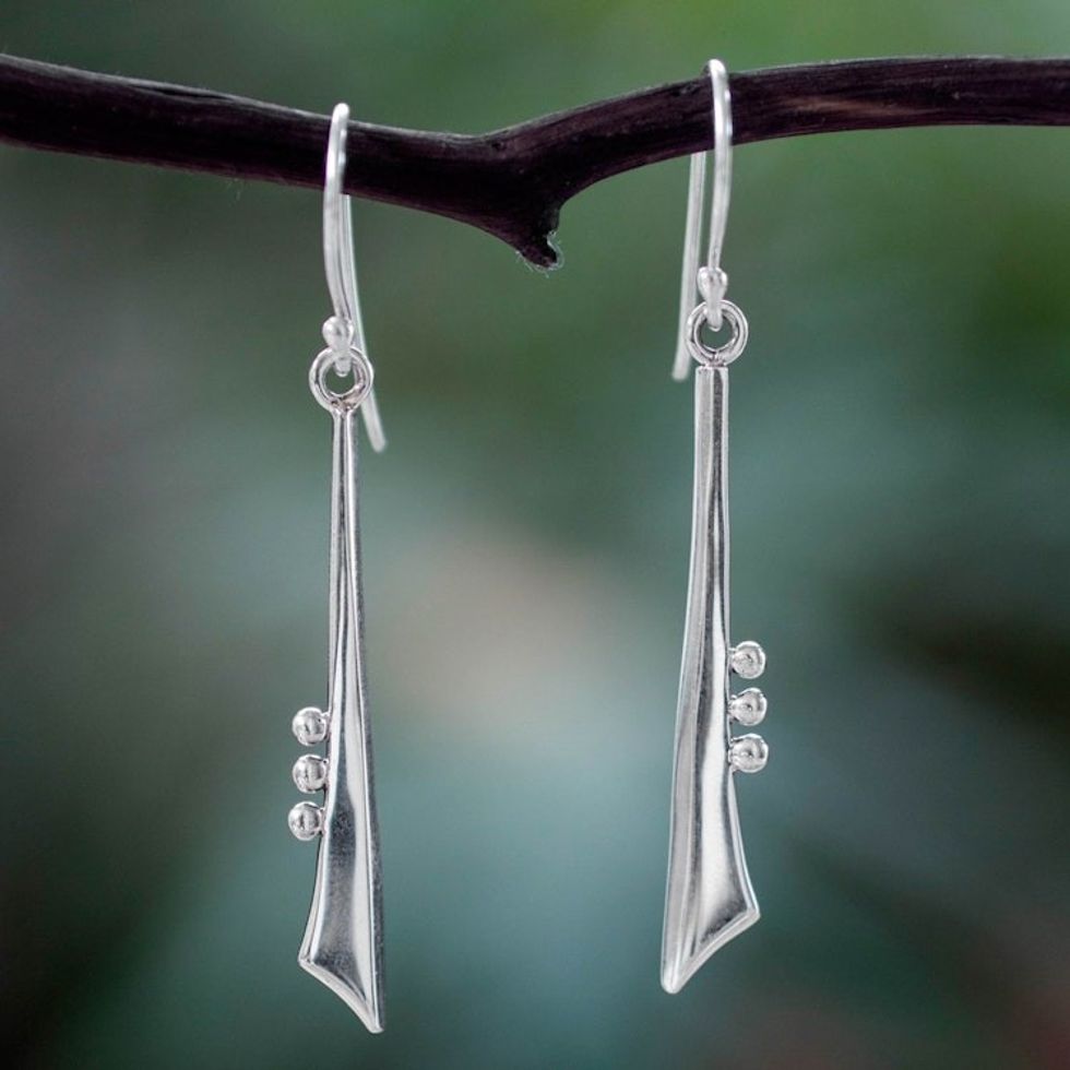 Taxco Silver Earrings 'Modern Jazz Duet'