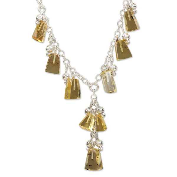Alternate image for Natural Amber Pendant Necklace Crafted in Mexico Ancient Rainfall