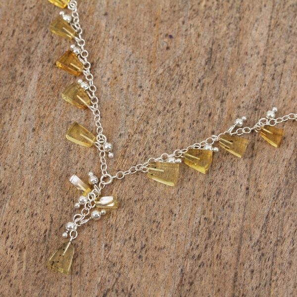 Alternate image for Natural Amber Pendant Necklace Crafted in Mexico Ancient Rainfall