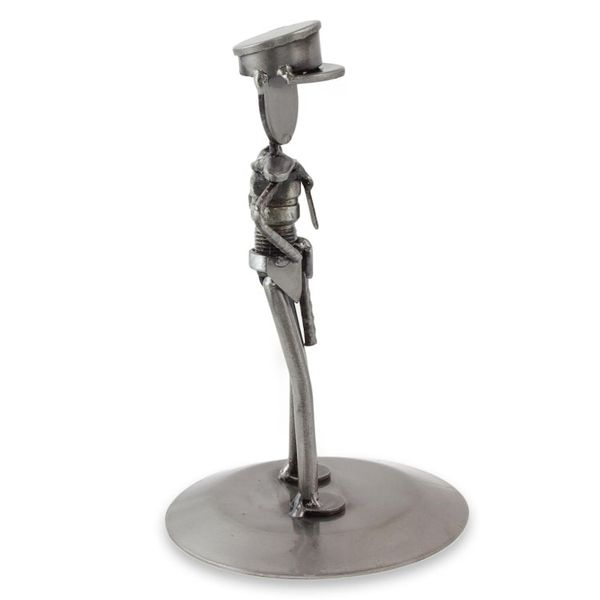 Alternate image for Upcycled Metal and Auto Part Police Officer Sculpture Rustic Police Officer