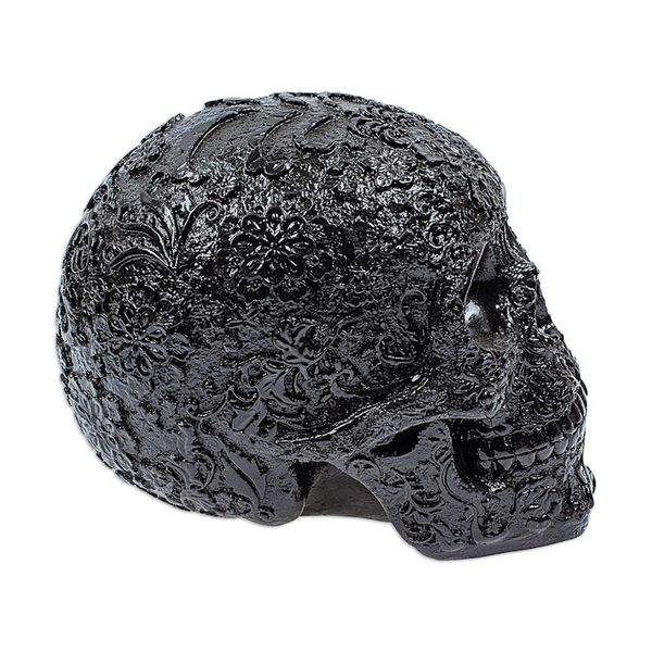 Alternate image for Handcrafted Petite Ceramic Skull Figurine from Mexico Skull Intrigue
