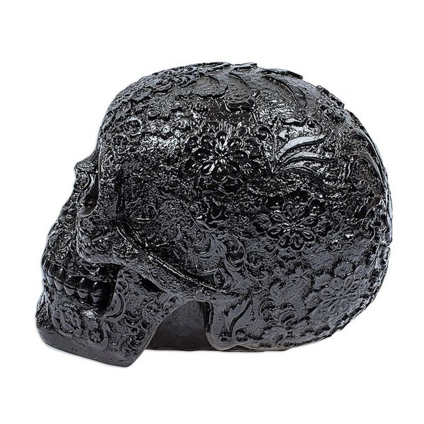 Alternate image for Handcrafted Petite Ceramic Skull Figurine from Mexico Skull Intrigue