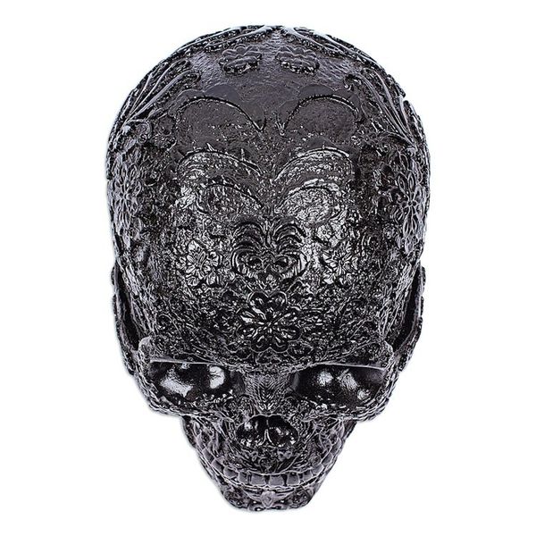 Alternate image for Handcrafted Petite Ceramic Skull Figurine from Mexico Skull Intrigue