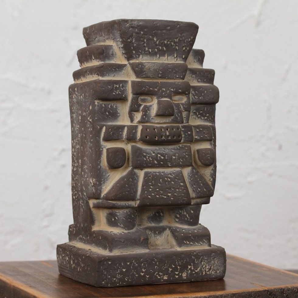 Ceramic Figurine of an Aztec God from Mexico 'Tlaloc'