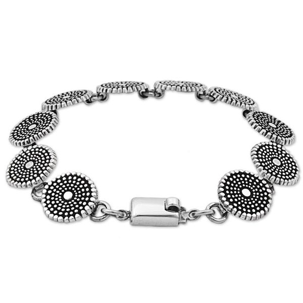 Alternate image for Sterling Silver Link Bracelet with Dot Motif Mexico Little Suns