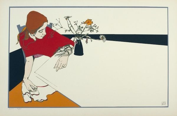 Alternate image for Signed Numbered 35-Inch Silkscreen Print Depicting a Woman Phyllis