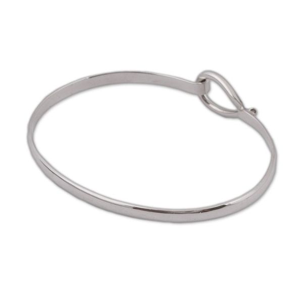 Alternate image for Taxco Silver Bangle Bracelet Crafted in Mexico Lasso Link