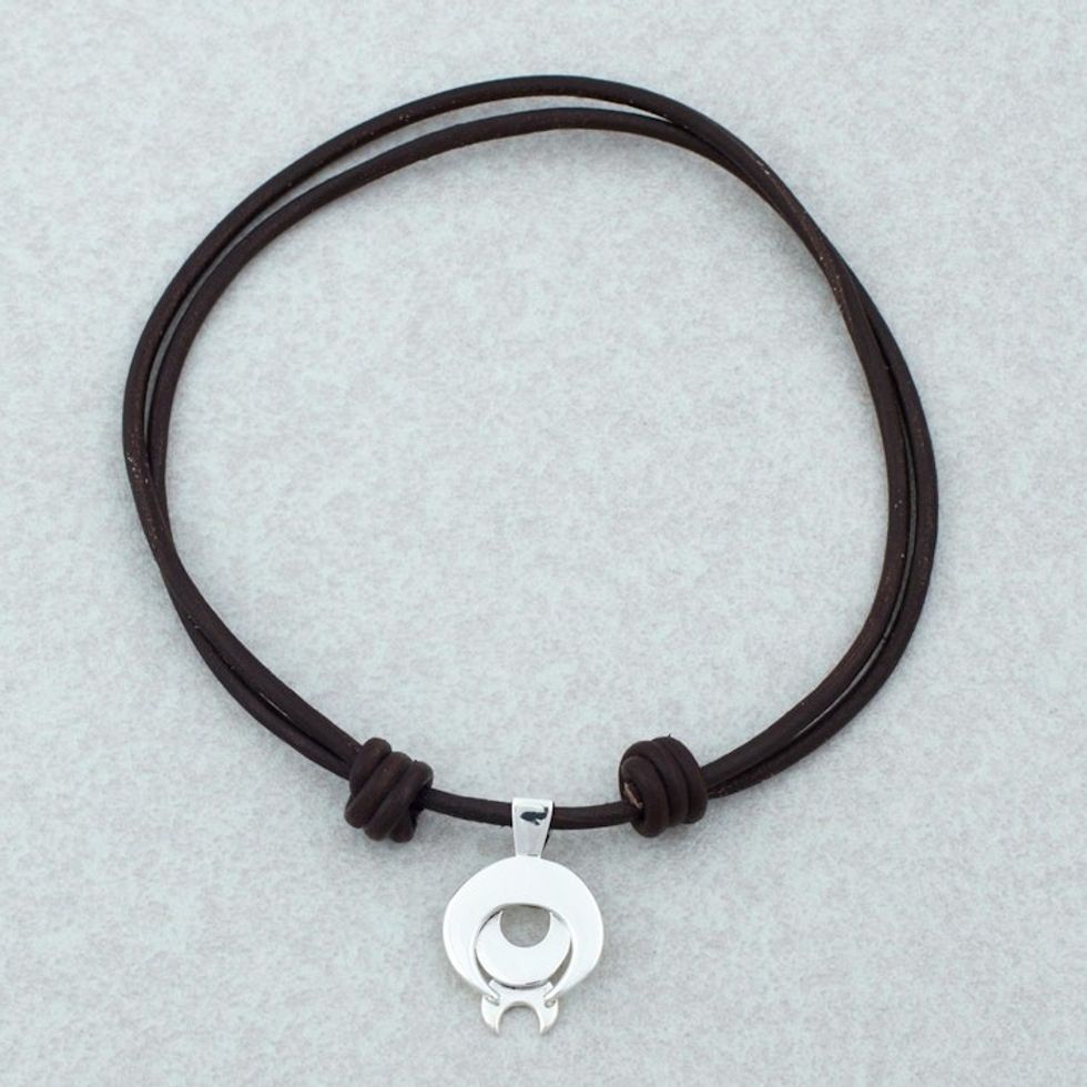 Taxco Sterling Silver Capricorn Pendant Necklace from Mexico 'Capricorn Moon'