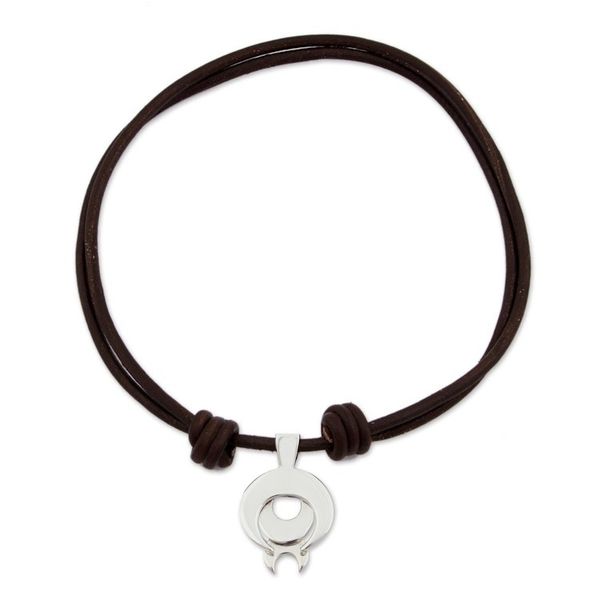Alternate image for Taxco Sterling Silver Capricorn Pendant Necklace from Mexico Capricorn Moon