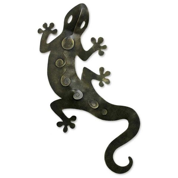 Alternate image for Iron wall adornment Tropical Gecko