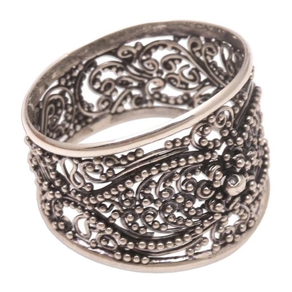 Alternate image for Openwork Sterling Silver Band Ring from Bali Elegant Affection