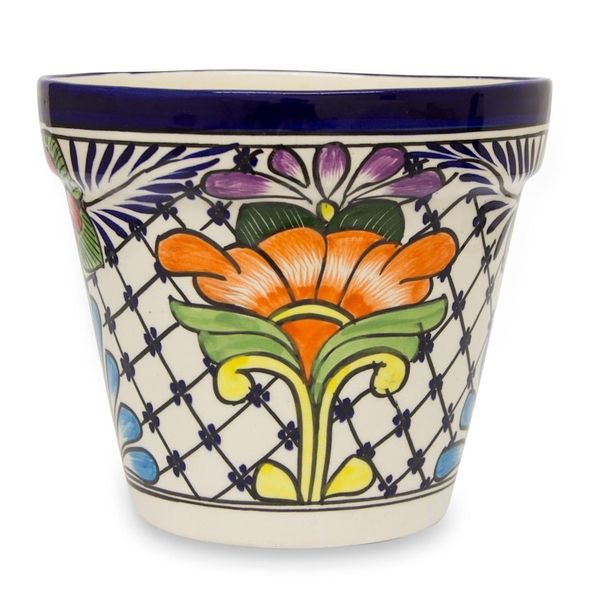 Alternate image for Otomi Cushion Cover-Ceramic Planter--Miracles Heart Wall Art Mexico Style