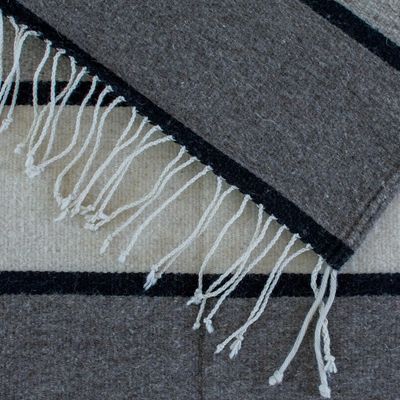 Alternate image for Zapotec Handwoven Rug in Undyed Natural Wool 2_5 x 5 Essential Earth