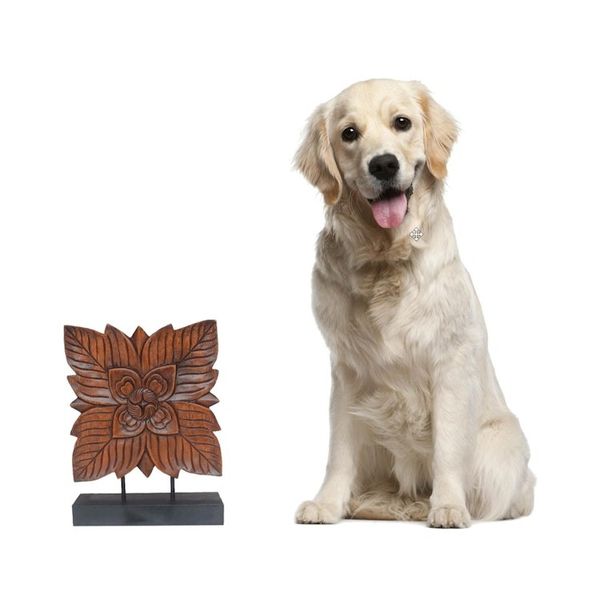 Alternate image for Hand Carved Rain Tree Wood Sculpture Sweet Thai Blossom