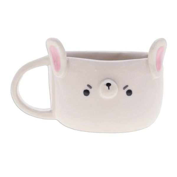 Alternate image for Whimsical 6 oz Ceramic Bunny Cup with a Glossy Finish Bunny Elixir