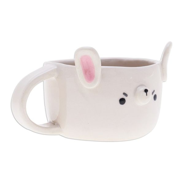Alternate image for Whimsical 6 oz Ceramic Bunny Cup with a Glossy Finish Bunny Elixir
