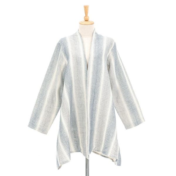 Alternate image for Striped Open Cotton Jacket Rainy Day