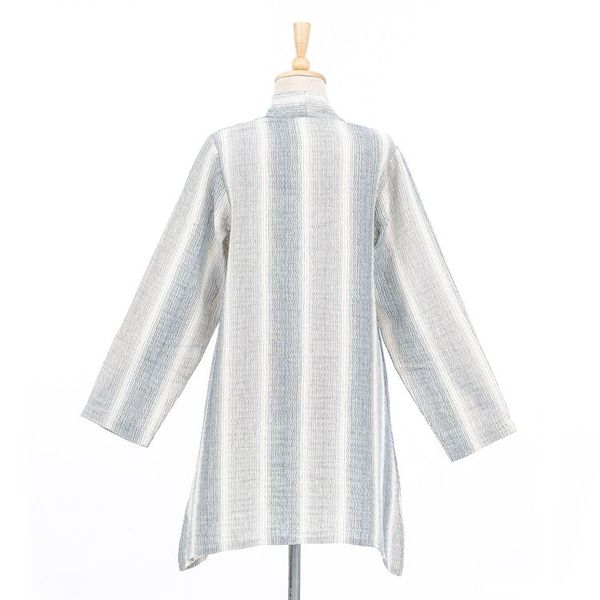 Alternate image for Striped Open Cotton Jacket Rainy Day