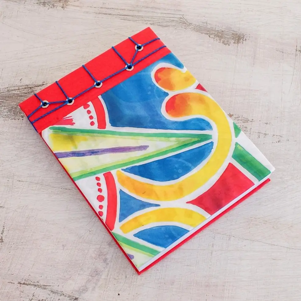 Abstract Colorful Paper Journal from Costa Rica 5.5 inch 'Colorful Abstraction'