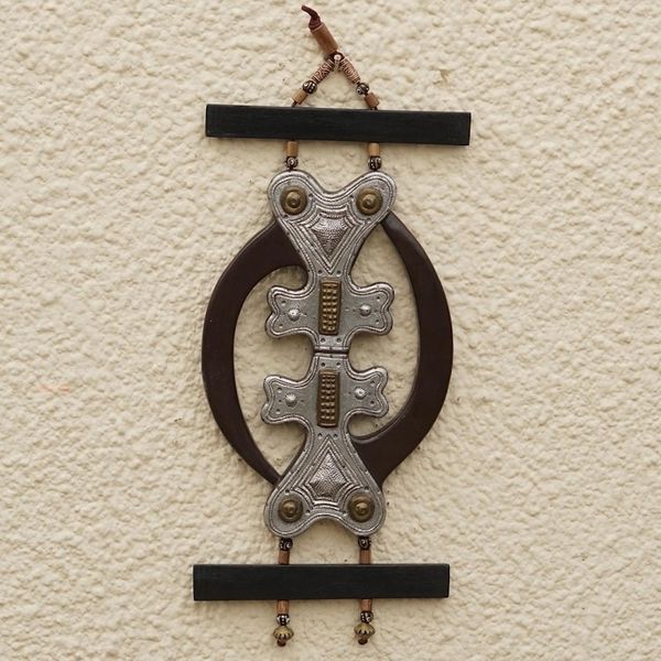 Alternate image for Eco-Friendly Sese Wood and Glass Bead Wall Art God Symbol