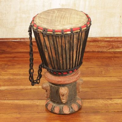 Alternate image for Fair Trade Wood Djembe Drum Think Together