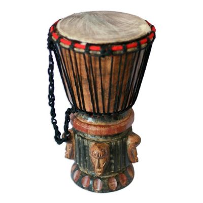 Alternate image for Fair Trade Wood Djembe Drum Think Together