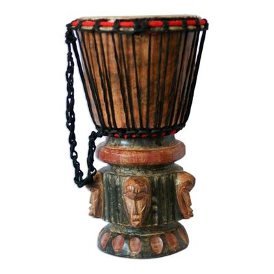 Alternate image for Fair Trade Wood Djembe Drum Think Together