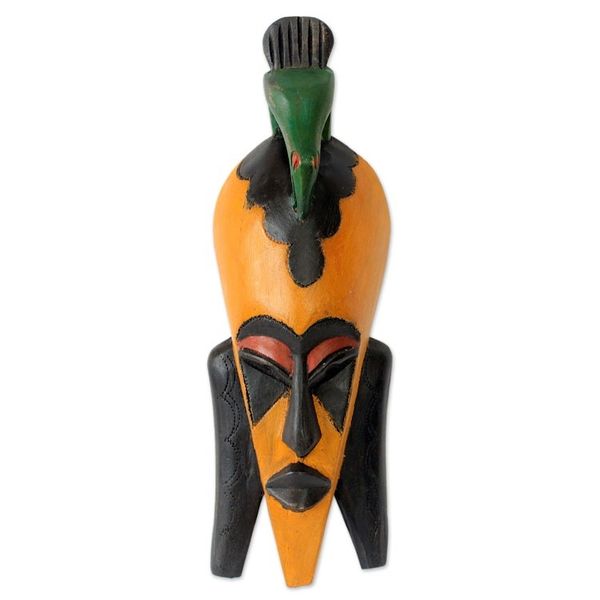 Alternate image for Bird Theme African Mask from Ghana Bird Man