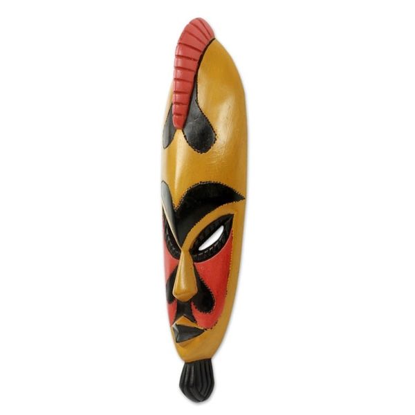 Alternate image for Hand Carved African Wood Mask from Ghana Hausa Alhaji